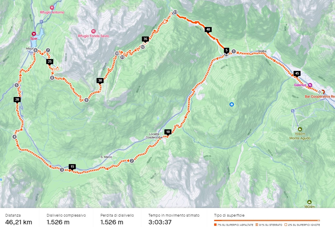 Composizione superficie Auronzo, Misurina, Col di Varda, Città di Carpi, Maraia